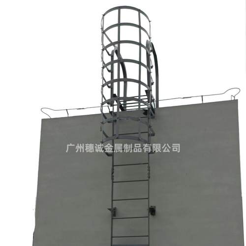 供应安全爬梯护笼电力检修直梯基坑井防护栏梯笼平台