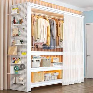 货架衣柜家用钢制落地置物架易组装出租房开放收纳架卧室