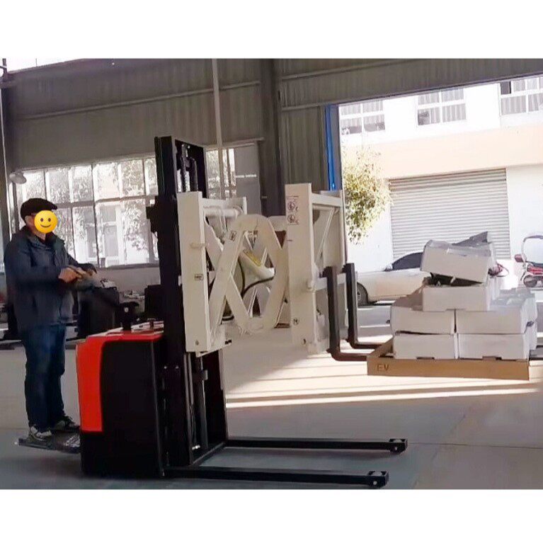 普尔夫单双剪叉前移式堆高车仓库高位货架托盘升降堆垛电动叉车