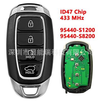 适用于现代智能卡钥匙4键ID47433频率95440-S120095440-S8200