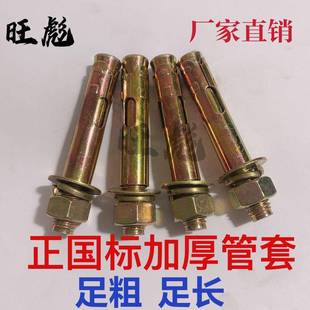 国标膨胀螺丝铁彩镀膨胀螺丝镀锌膨胀螺栓拉爆螺丝爆炸螺丝M8M10
