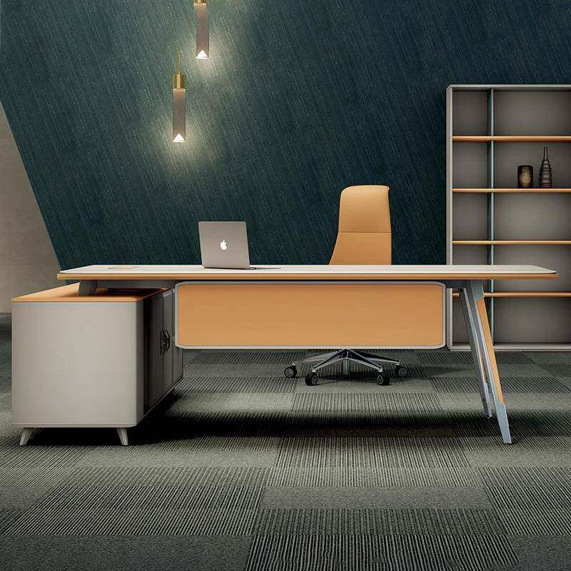 简约现代办公桌老板桌设计师轻奢主管经理桌女总经理办公室大班台