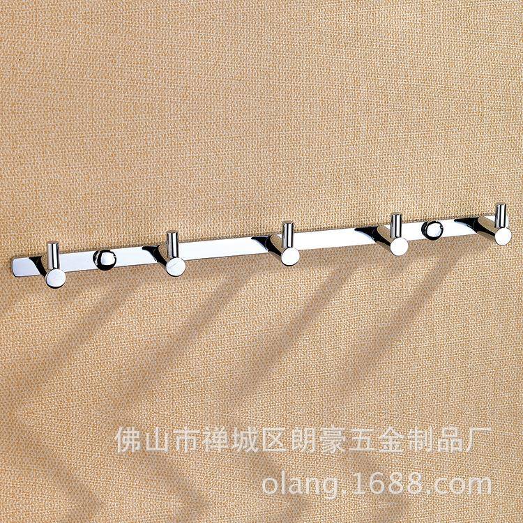 批量销售五金挂件全铜铬色挂衣钩铬色挂衣钩（五钩）全铜排钩