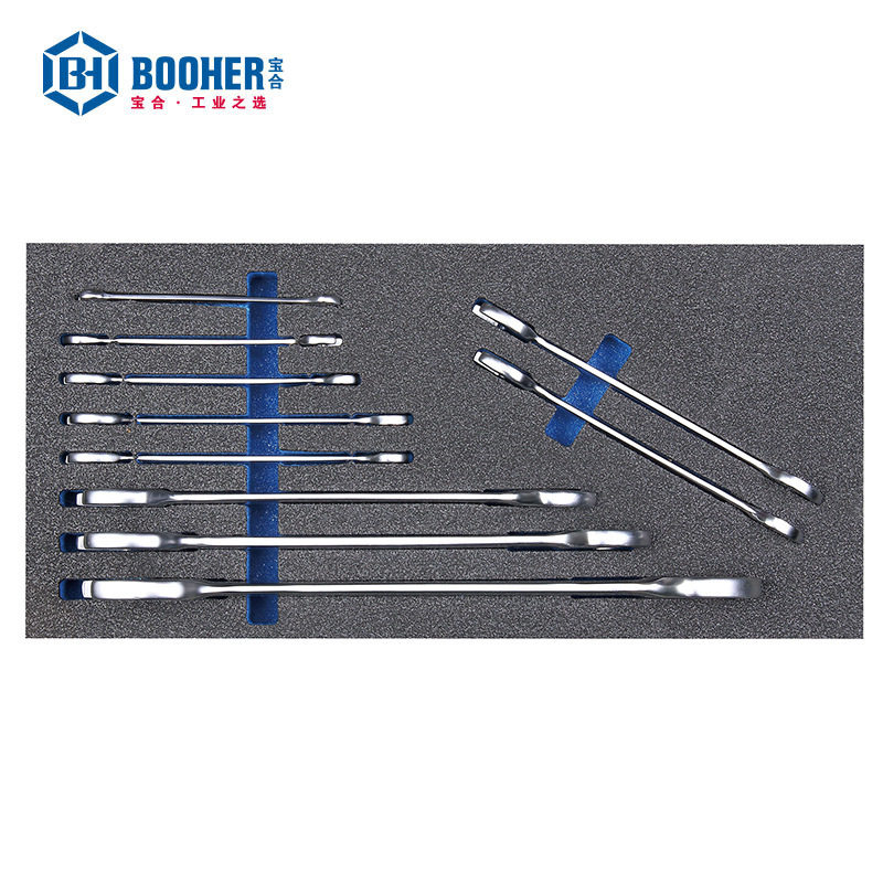宝合Booher10件双开口扳手及两用棘轮扳手工具组套1803034