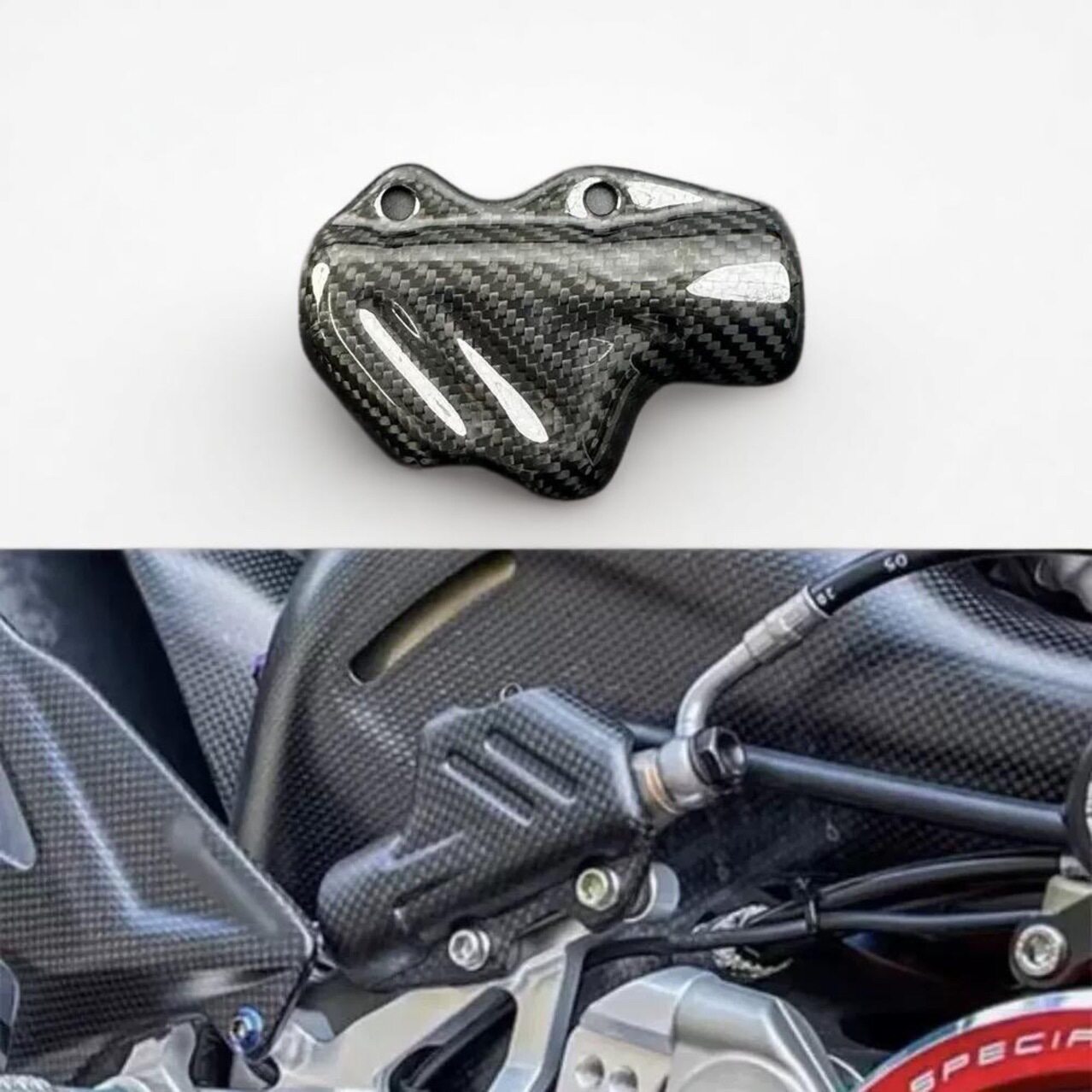 适用 杜卡迪 panigale V4 V4S V4R 街霸V2 碳纤维改装外壳 后泵盖