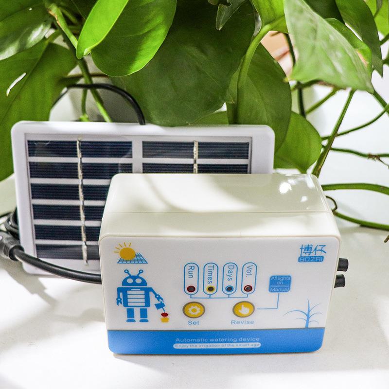 新款太阳能自动浇水器智能灌溉定时器浇花器家庭园艺滴灌系统