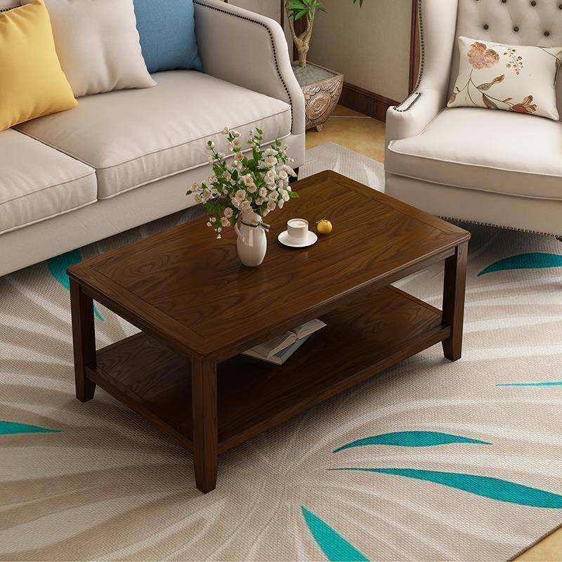 ft新中式实木茶几家用简约小桌子客厅长条白蜡木边几小户型茶台美