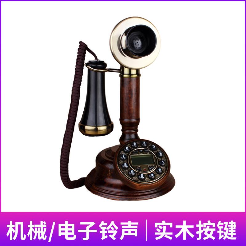 欧式复古仿古无线插卡座机老式转盘联通电信固话老人家用电话机