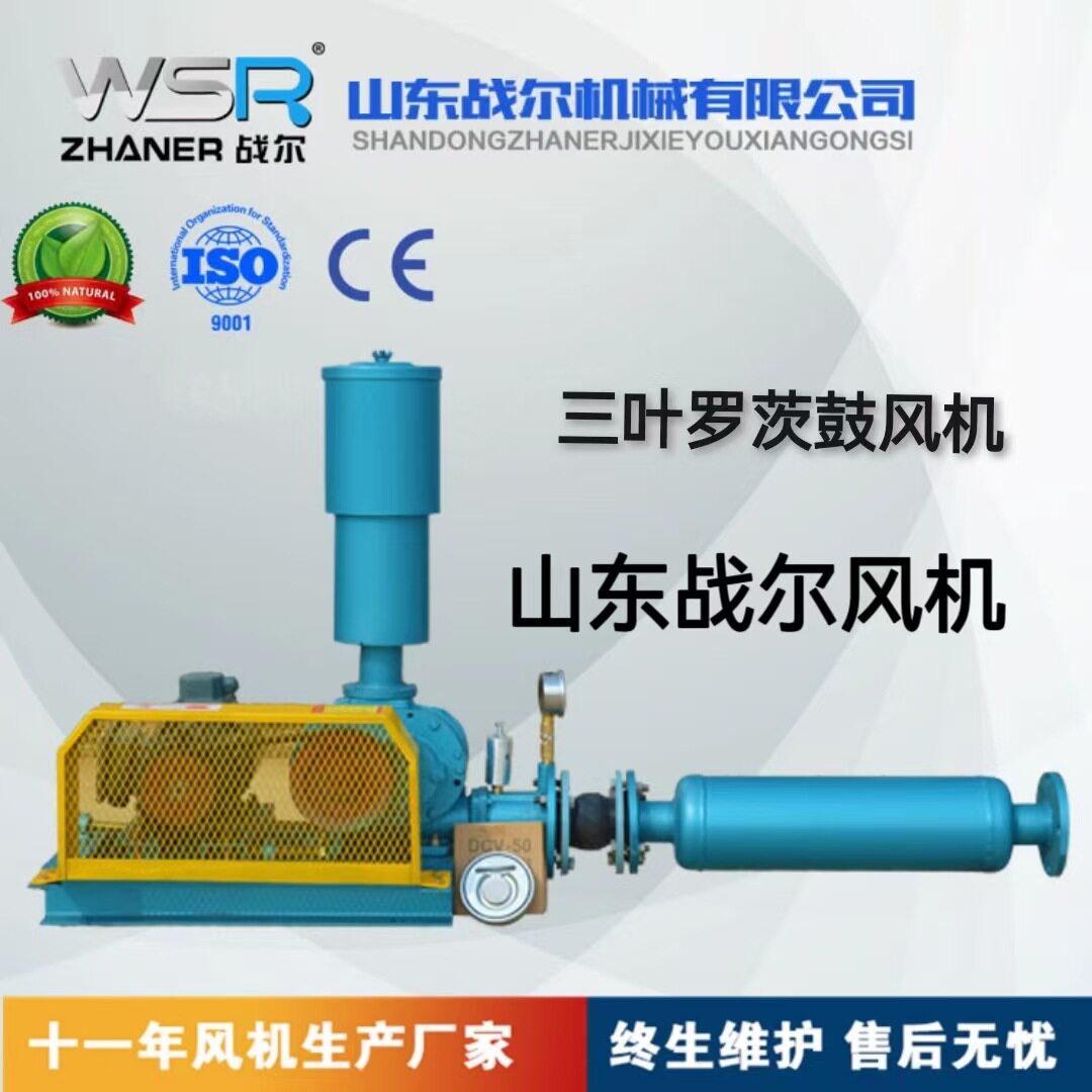 山东战尔厂家批发5.5kw罗茨风机工业配套耐磨鼓风机污水处理质