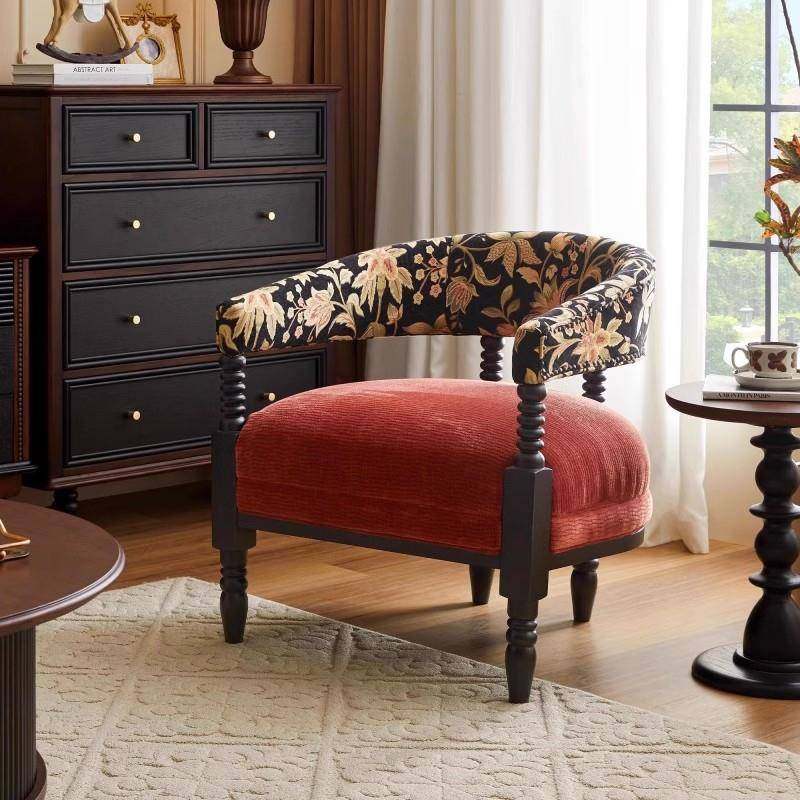 法式复古单人沙发椅设计师小户型家用客厅美式中古实木萝西休闲椅,鲜花速递/花卉仿真/绿植园艺,割草机/草坪机,淘宝优惠券,粉丝福利购,淘宝优惠卷