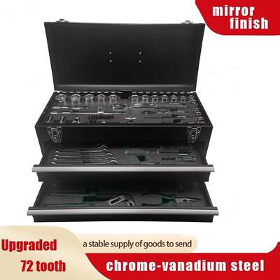 106pcs高端手提工具箱、车载手提工具收纳箱、三层铁皮工具箱