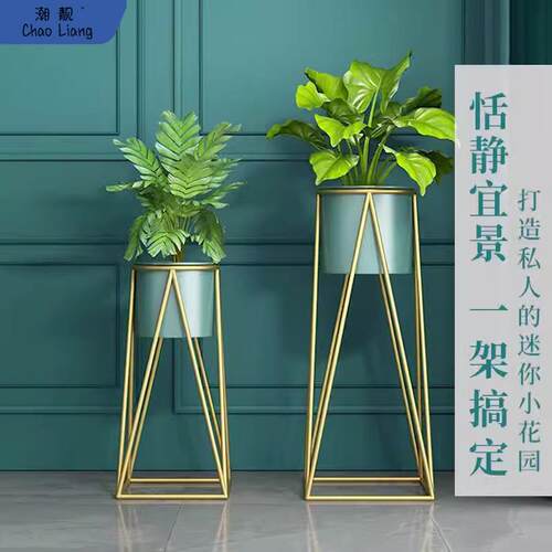 铁艺花架子客厅落地式轻奢室内家用绿萝植物花盆架盆栽盆景摆放架