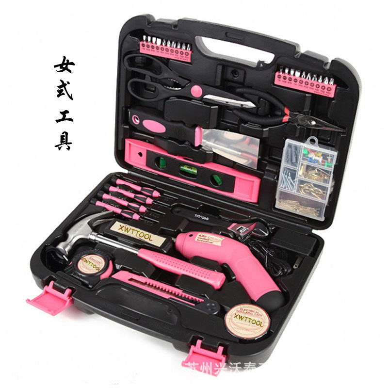 厂家家用五金工具套装组合工具女式工具箱