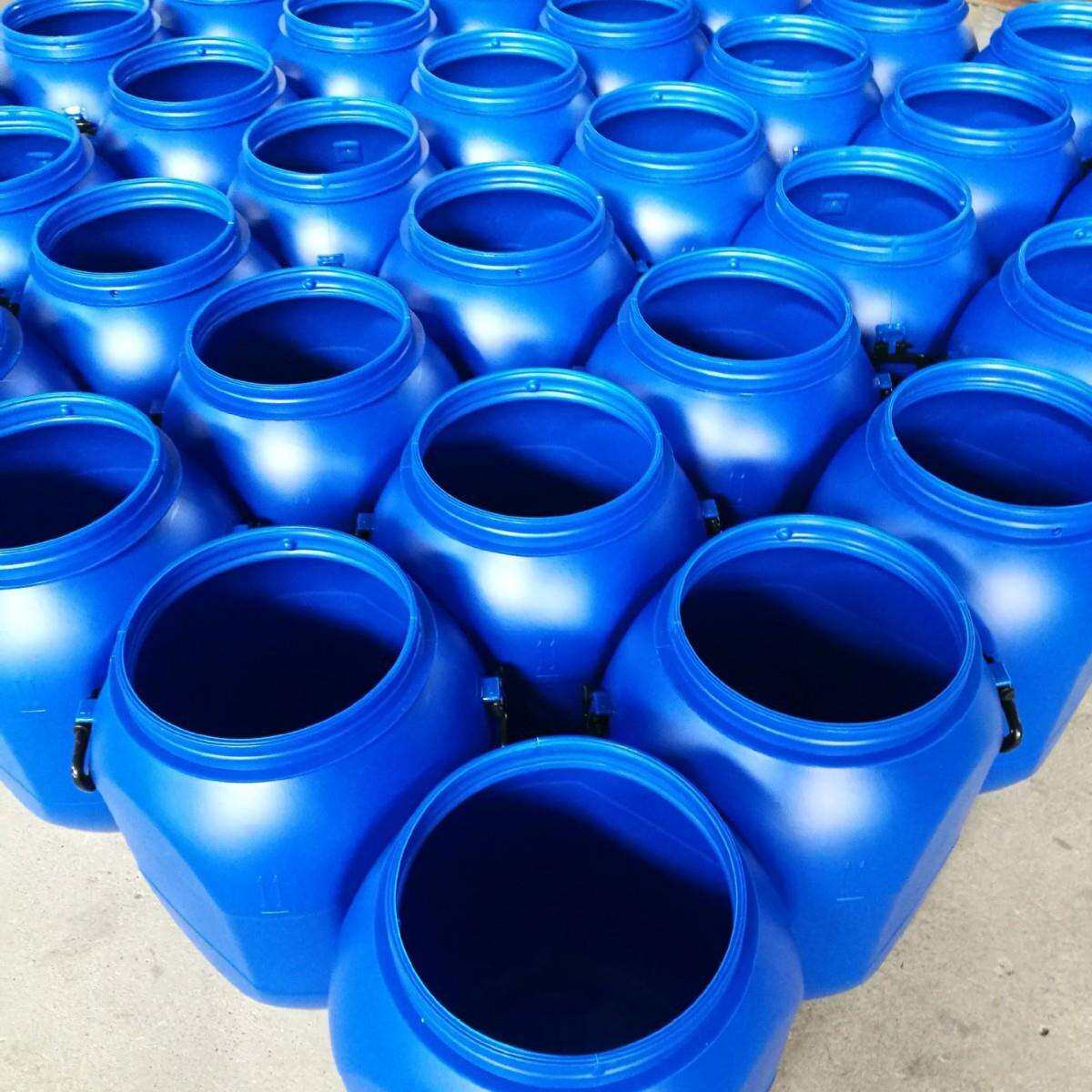 50L方桶塑料桶法兰桶大口桶抱箍桶50KG耐酸碱加厚桶水桶化工桶