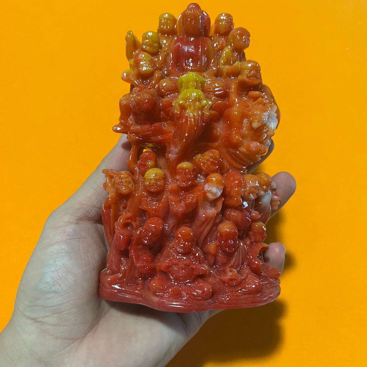 寿山石仿十八罗汉摆件居家工艺品客厅装饰