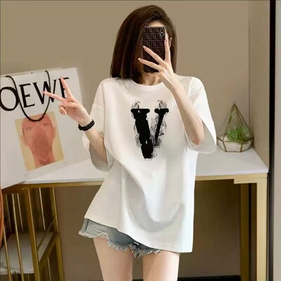 纯棉重磅潮牌印花短袖T恤衫男女夏季新款宽松美式半袖上衣4