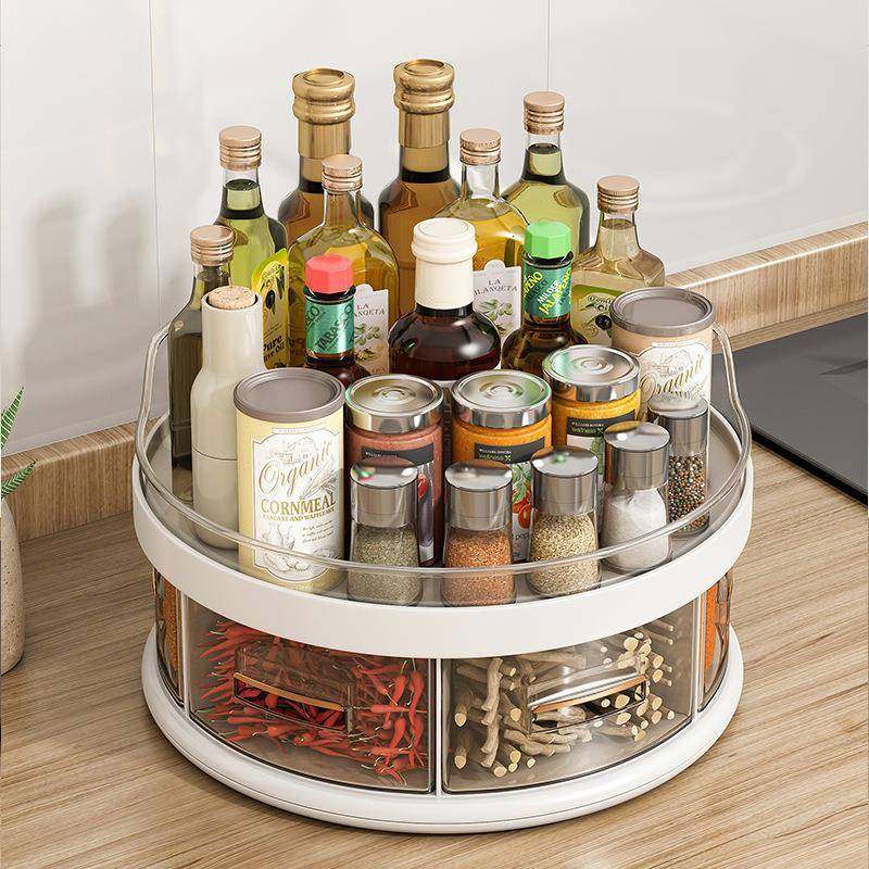 优勤厨房旋转调料置物架台面一体多格佐料盒多功能油盐酱醋瓶收纳,农用物资,其他肥料,淘宝优惠券,粉丝福利购,淘宝优惠卷