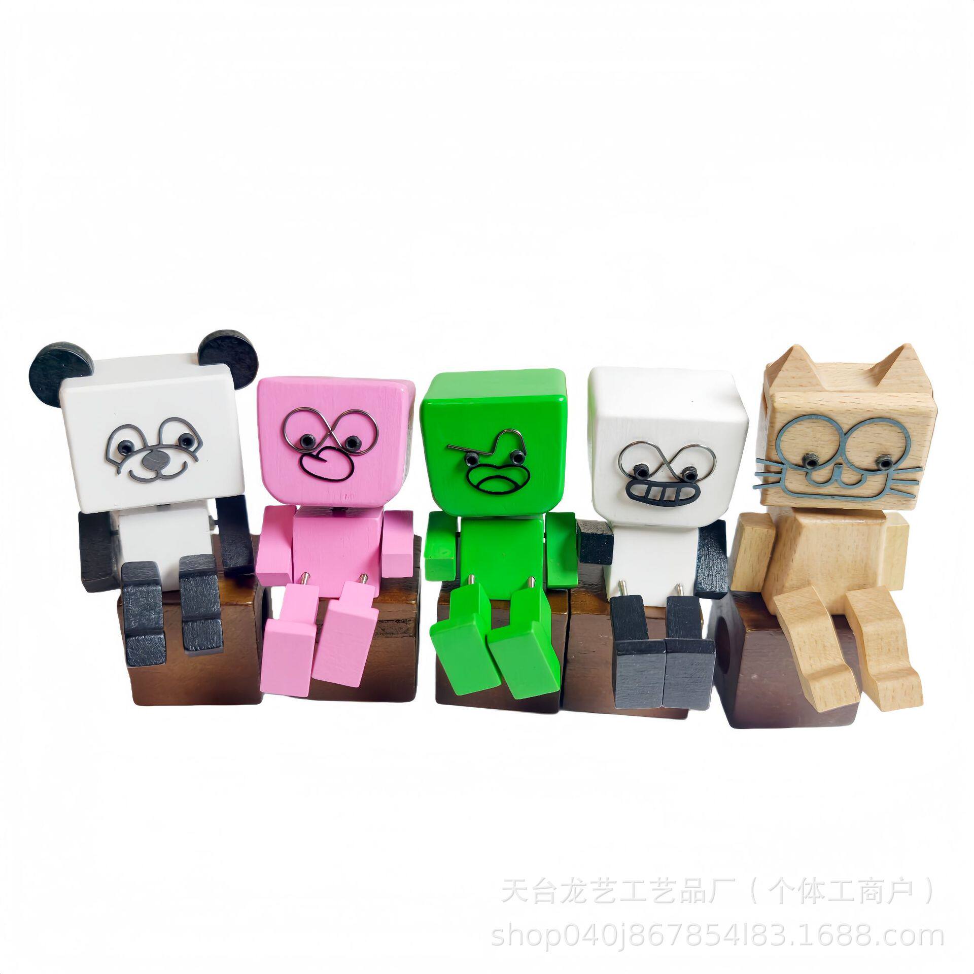 跨境摇摆木偶手工木制摇晃人偶书房办公室汽车装饰摆件源头工厂