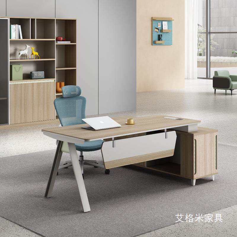 办公桌简约现代老板桌椅组合高档经理办公室桌主管总裁老板桌板式