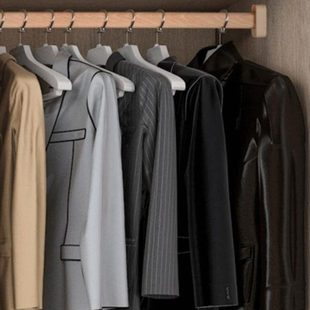 大衣柜实木挂衣杆衣橱横杆单杆原木内挂杆榉木杆子固定配件法兰座