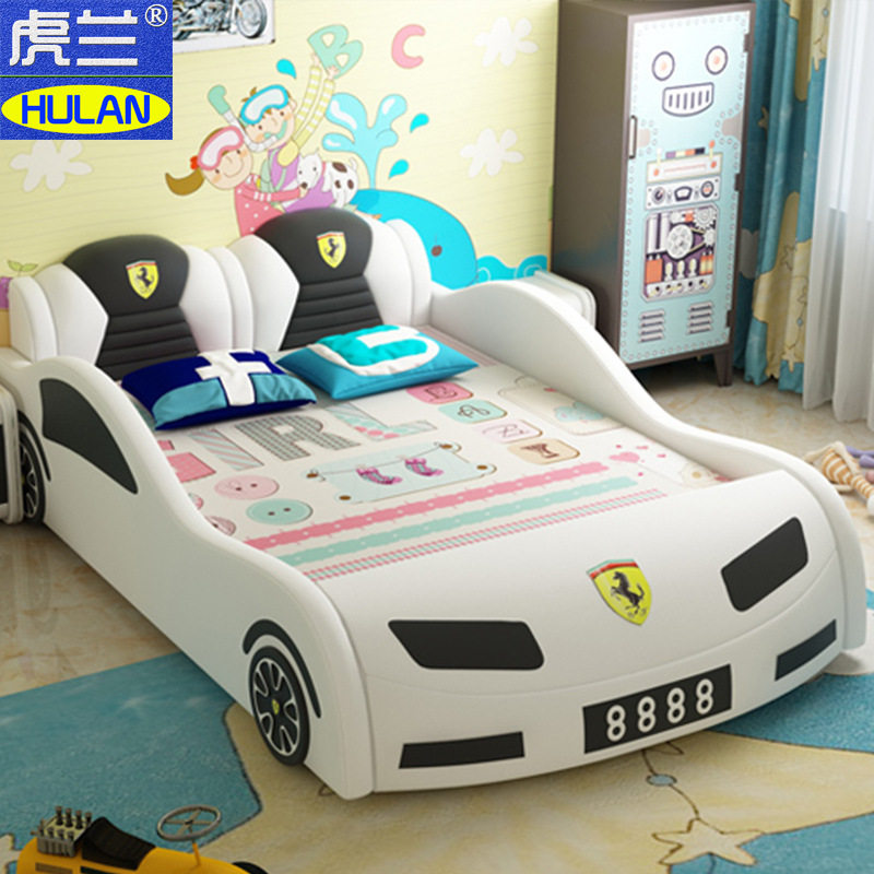 TYQ78汽车儿童床男孩单人床1.51.2米多功能组合带护栏卡通床小学