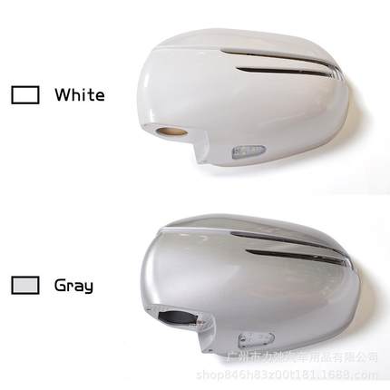 适用于丰田海狮HIACE2002005-2019奔驰款镜壳带LED灯