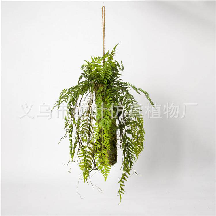 仿真吊兰垂吊植物波斯草带灯吊兰软胶吊兰天花板装饰品