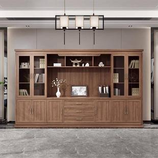 批全实木老板桌办公桌椅组合简约现代总裁桌大班台办公室家新中式