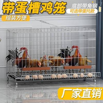 鸡笼子家用养鸡笼大号特大号自动清粪折叠养殖笼鸡舍铁丝网鸭鹅笼