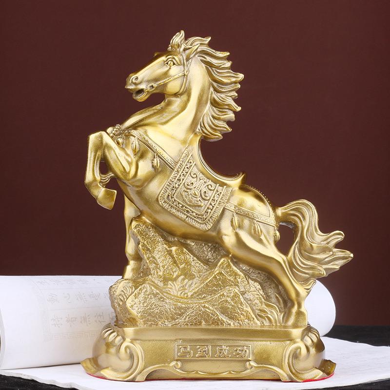 纯铜生肖马铜马摆件办公室客厅居家装饰工艺品风水马到成功马摆设
