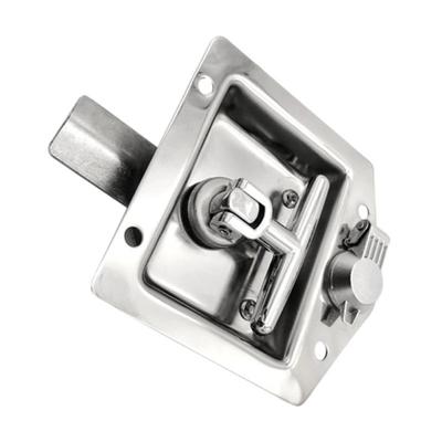 MS858不锈钢面板锁集装箱T型转舌盒锁厢式房车锁特种设备机械锁