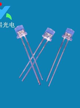 5MM直插平头翠绿色LED灯珠发光二极管长脚高亮绿光