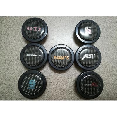 改装方向盘喇叭按钮按键方向盘喇叭按钮碳纤盖通用卡位GTAMG喇叭