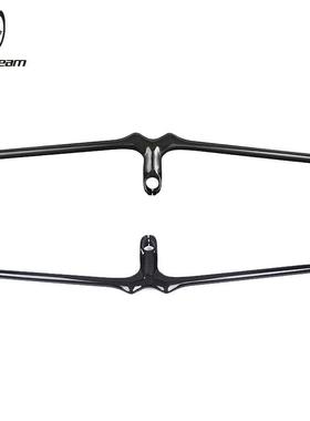 自行车配件全碳纤维山地车一体式登山车把一体直把横580-720mm