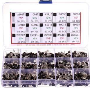 750PCS15VA1015C945C1815S8050等PNPNPN通用晶体管分类套件