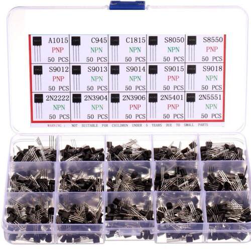 750PCS15VA1015C945C1815S8050等PNPNPN通用晶体管分类套件