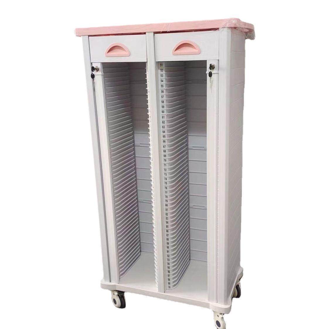 ABS病历车工程塑料100格病历夹车文件档案柜病例车粉红色带抽屉,节庆用品/礼品,新娘配件,淘宝优惠券,粉丝福利购,淘宝优惠卷