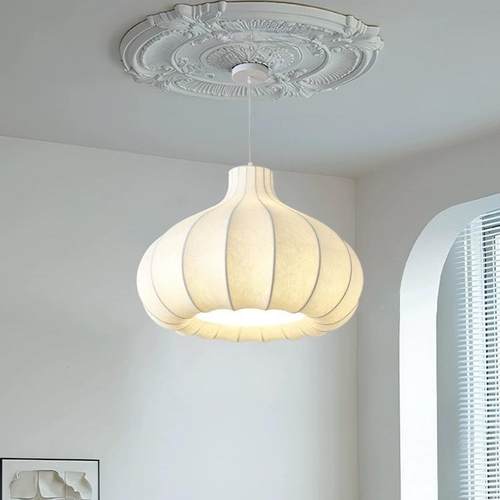 全光谱洋葱蚕丝吊灯中古诧寂风卧室餐厅设计师法式奶油风书房灯具