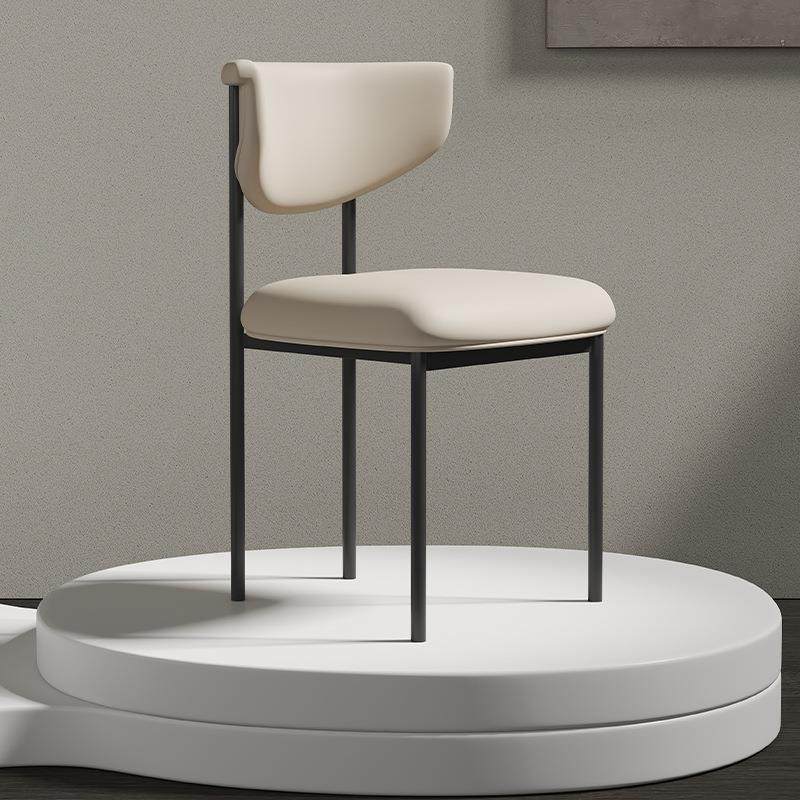 法式奶油风餐椅家用北欧简约现代意靠背椅轻奢高档化妆设计师凳子