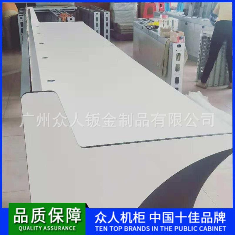 木制工作台 钢琴式监控操作台监控指挥中心调度台 电脑机柜指挥台
