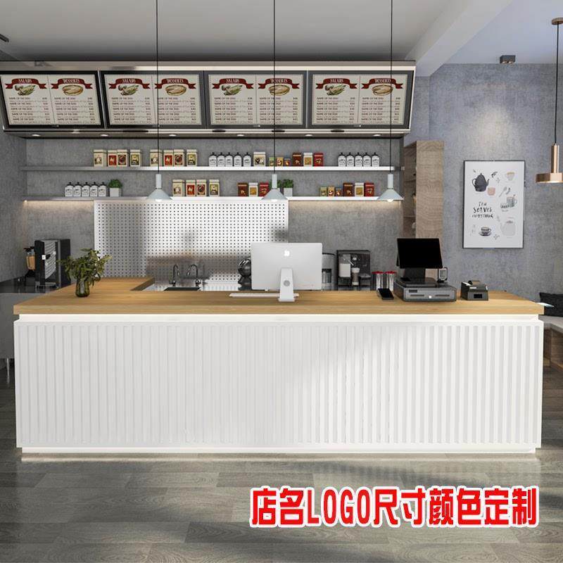 现代简约便利蛋糕烘焙餐饮店收银台酒吧水果奶茶咖啡店吧台柜