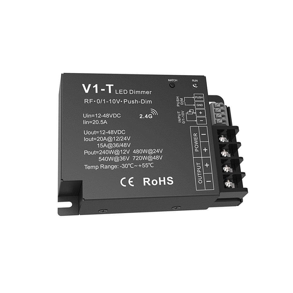 自动转发遥控信号同步控制渐亮渐暗 RF遥控0/1-10VPUSH调光器V1-T