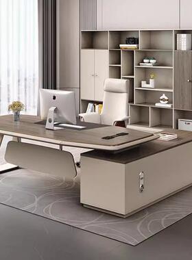 E0环保简约现代老板办公桌主管经理总裁董事长老板桌桌椅组合大班