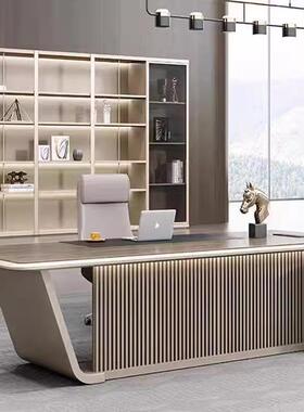 E0环保简约现代老板办公桌主管经理总裁董事长老板桌桌椅组合大班