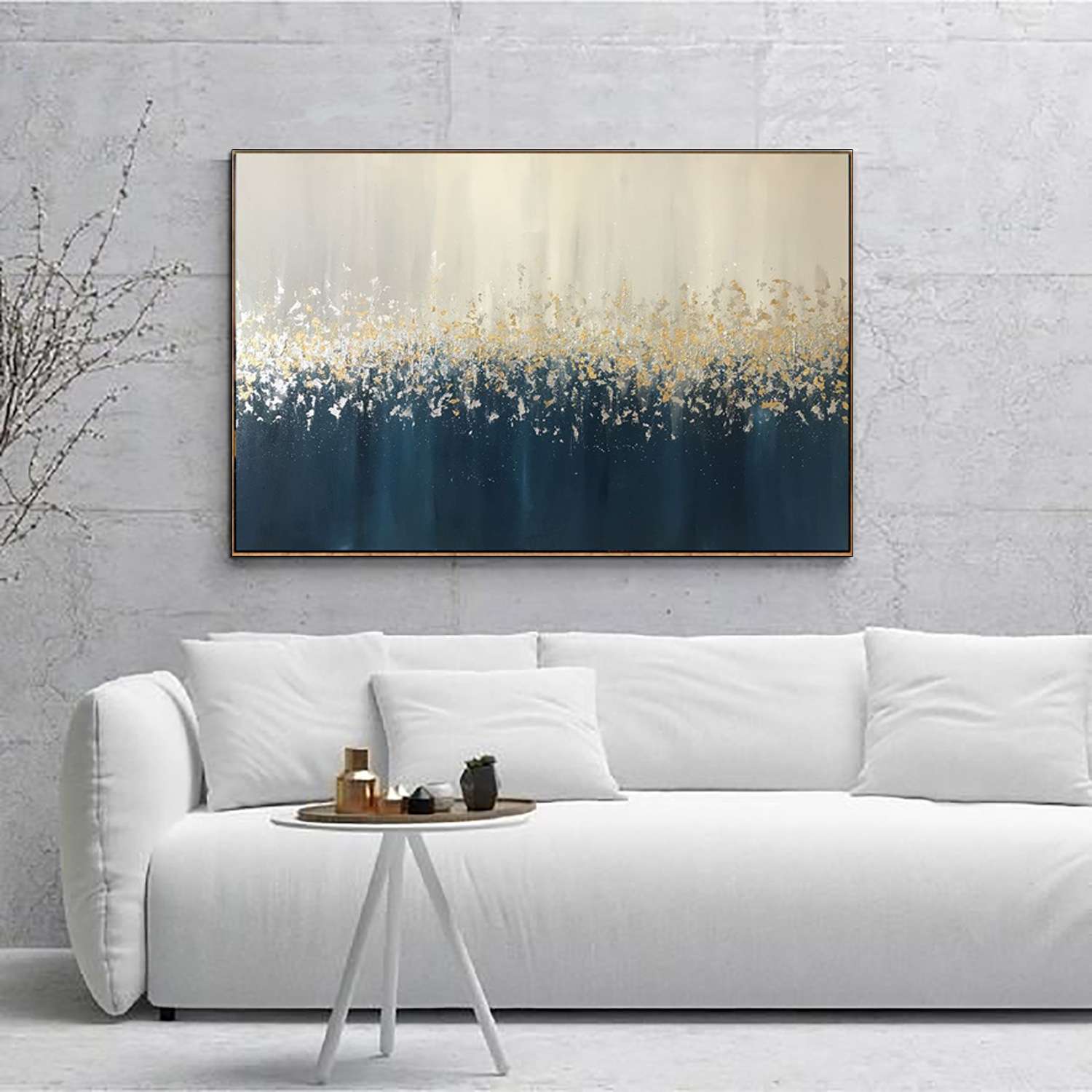 画心艺术抽象装饰画沙发背景手绘油画印象派酒店别墅挂画厂源