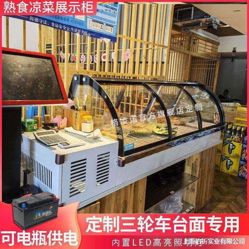 车载展示冰柜三轮车三轮户外网保鲜动车展示柜推车冰粉外移小型移