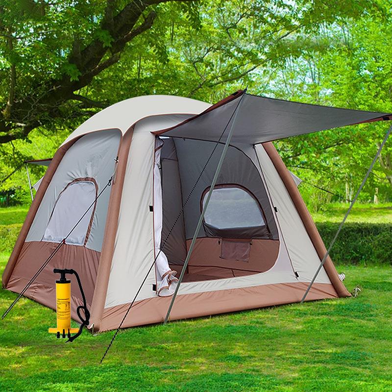 充气帐篷户外露营加厚防晒防雨速开3-5人野营便携折叠全自动帐篷