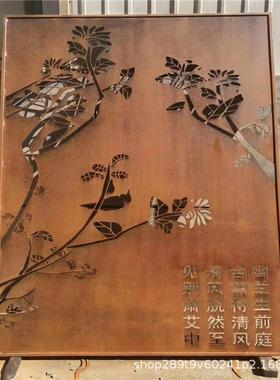 现货供应Q245NH耐候板耐候钢板镂空雕刻景观园林幕墙耐候钢雕塑