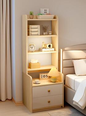 严选床头柜卧室加高床边柜简约置物架家用多层书架收纳柜子储物柜
