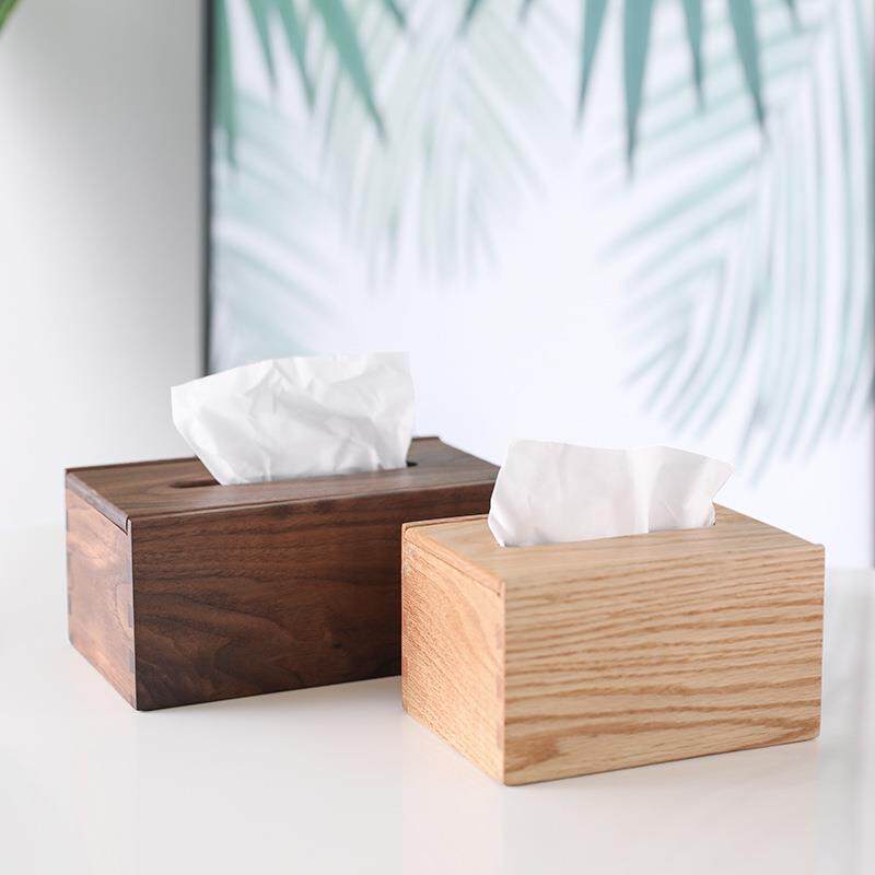 黑胡桃抽纸盒客厅餐厅实木纸巾盒简约便捷纸巾收纳盒
